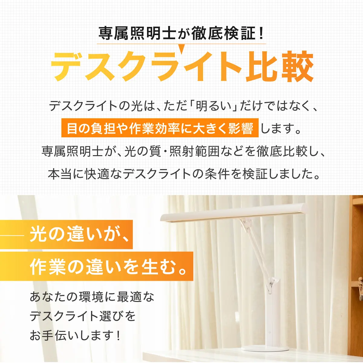 専属照明士が徹底検証