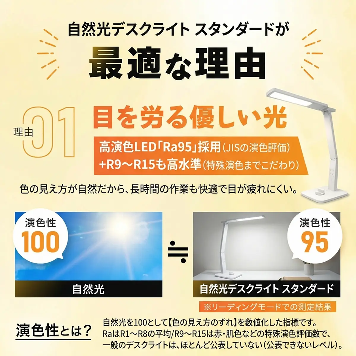 目を労わる優しい光