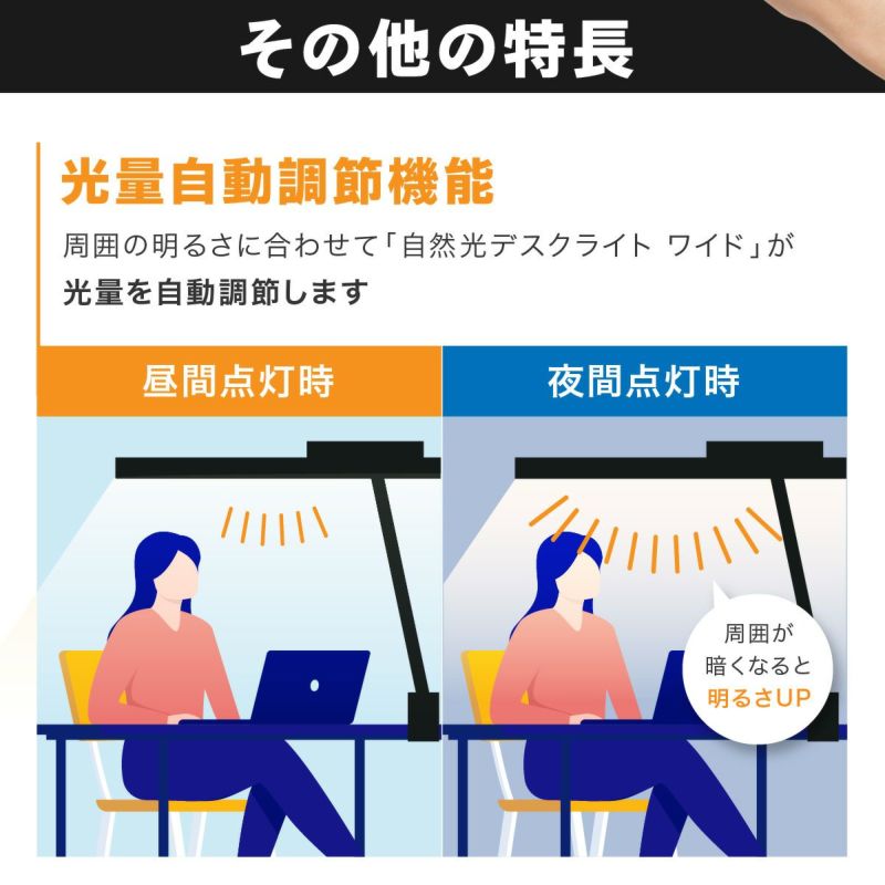 自然光デスクライト ワイド|目に優しいLEDデスクスタンド 自然光デスクライト ワイド|目に優しいLEDデスクスタンド